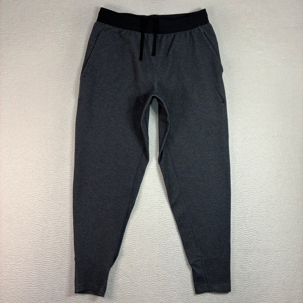 Nike Yoga Restore Joggers Men M Gray Stretch Sweatpants Drawstring CU6782-010